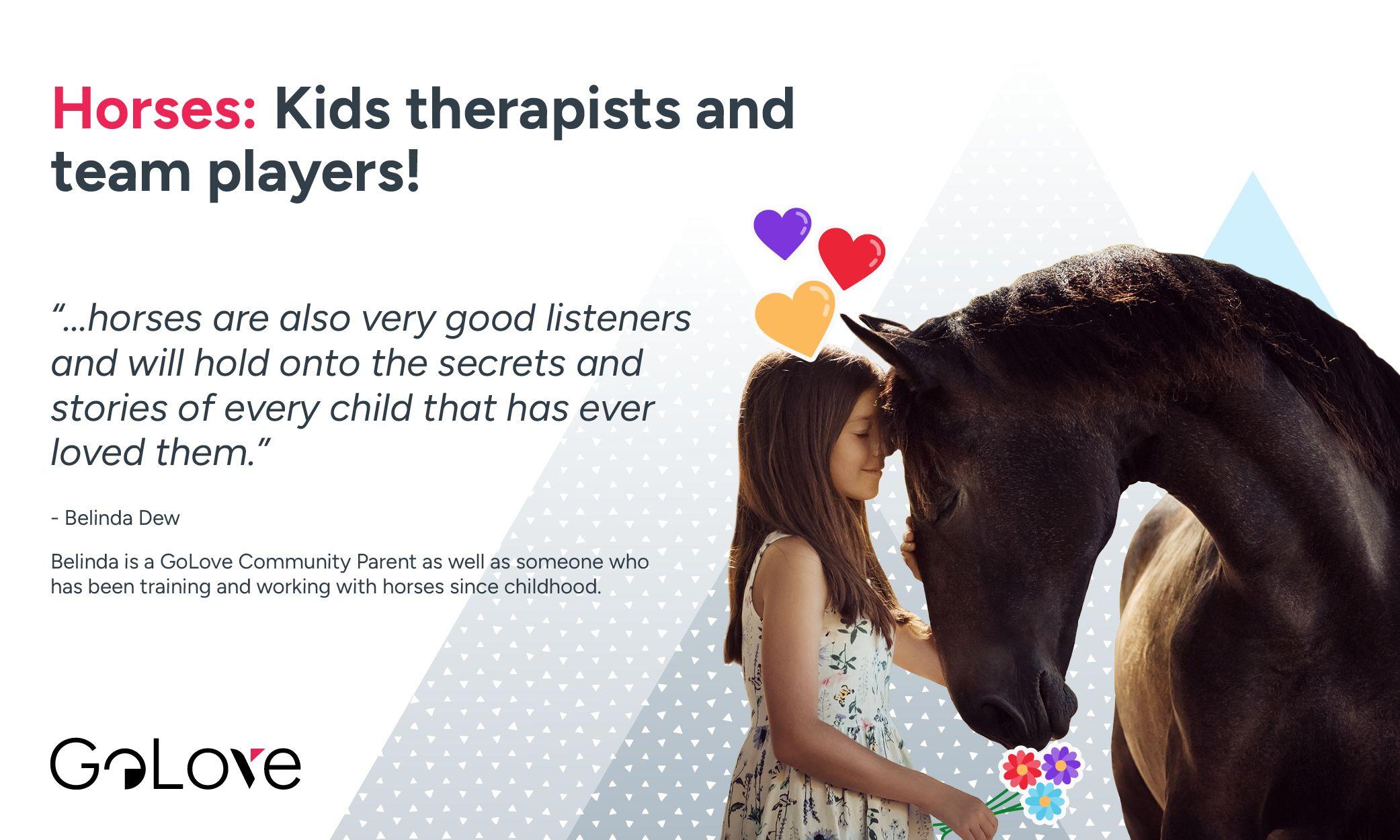 Horses: Kids, therapists and team players!  featured image